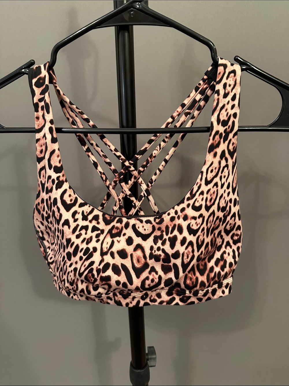 Victoria's Secret Leopard Print Crisscross Sports Bra -